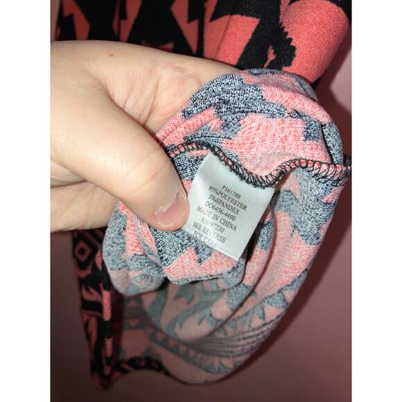 NWT Almost Famous Aztec pink and black knee length dress size large - Picture 7 of 7